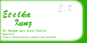 etelka kunz business card